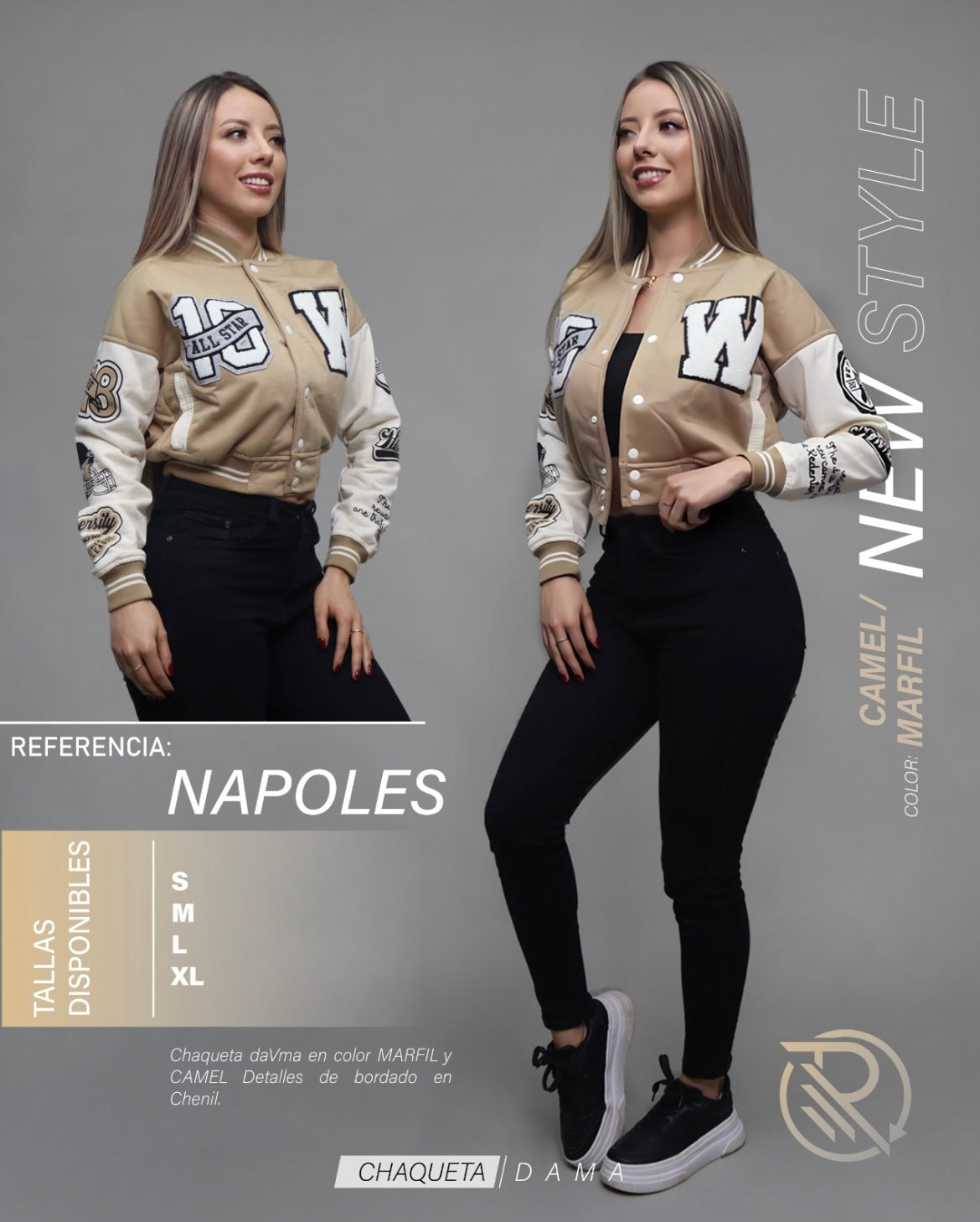 Chaqueta Beisbolera De Dama N120a