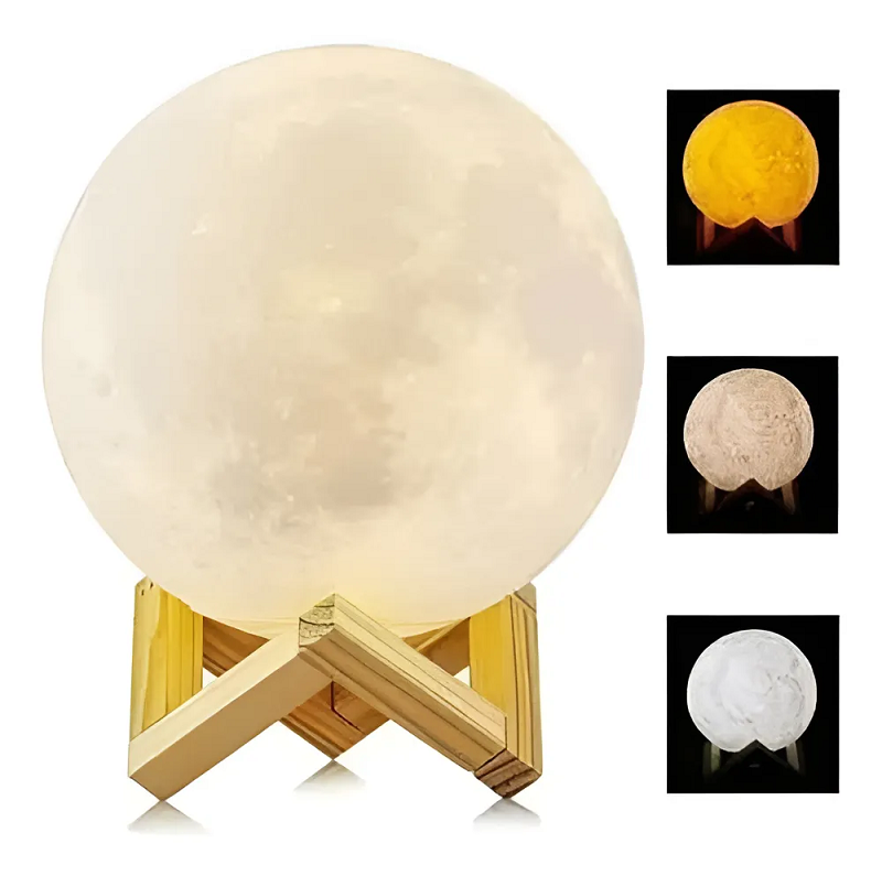 Lámpara Luna 3D LED Recargable