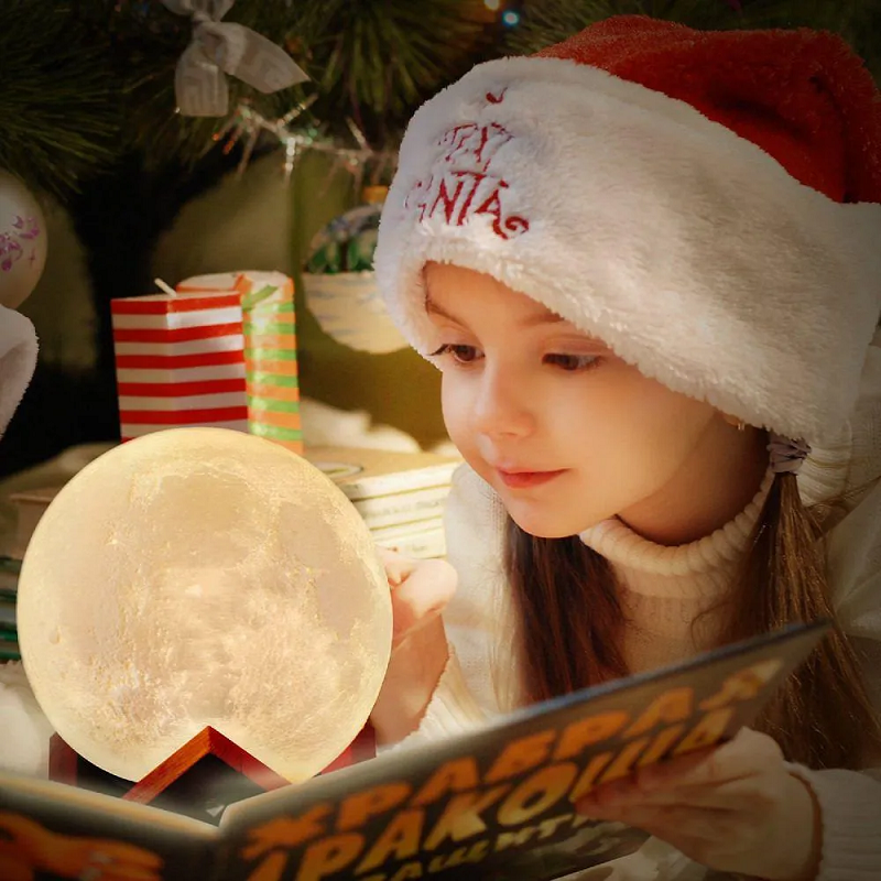 Lámpara Luna 3D LED Recargable